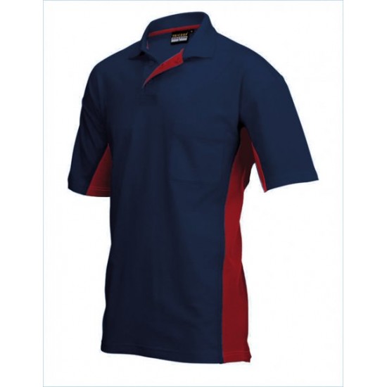 Tricorp Poloshirt Bi-Color Borstzak navy-rood (TP2000) Maat: XS