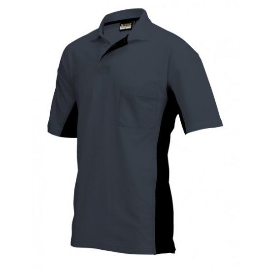 Tricorp Poloshirt Bi-Color Borstzak d.grijs-zwart (TP2000) Maat: L