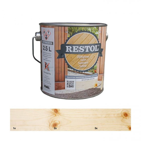 Restol houtolie zijdeglans (2,5 Ltr.) Naturel UV Extra