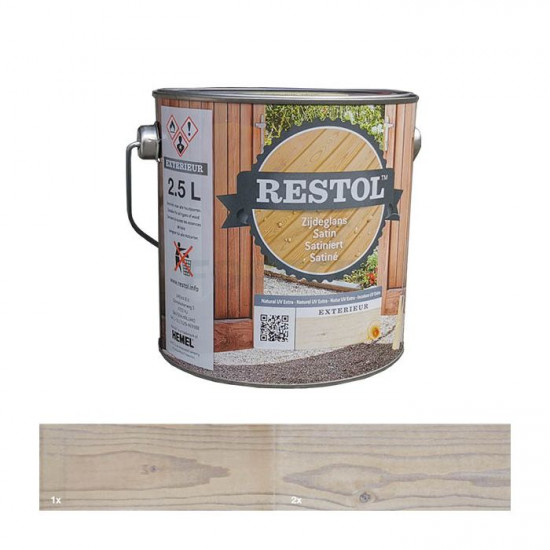 Restol houtolie zijdeglans (2,5 Ltr.) white wash