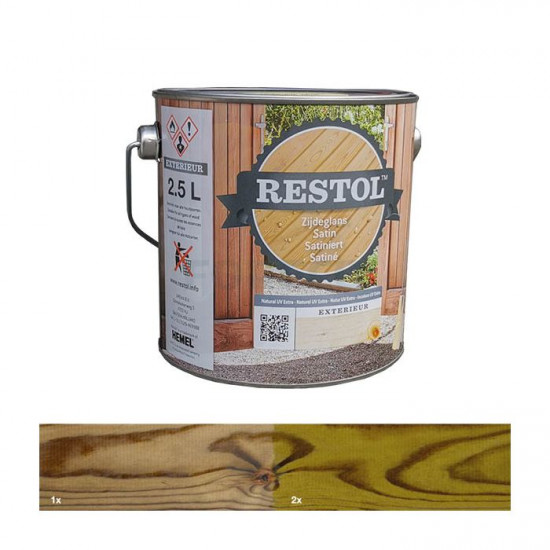 Restol houtolie zijdeglans (2,5 Ltr.) tuinhoutgroen