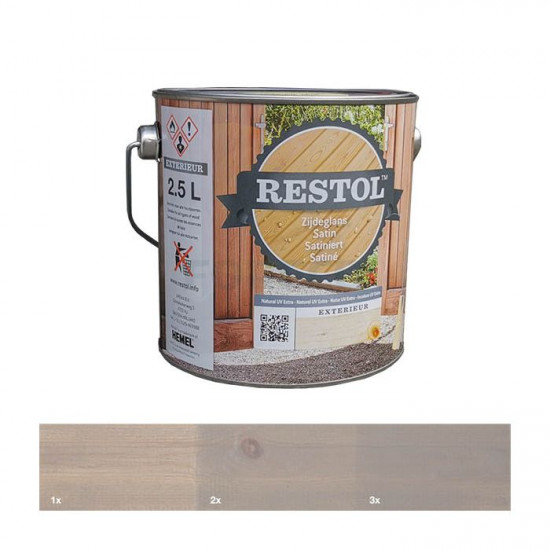 Restol houtolie zijdeglans (1 Ltr.) lichtgrijs