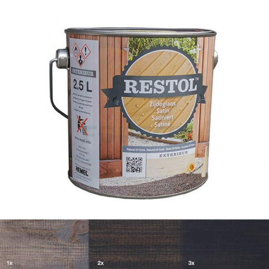 Restol houtolie zijdeglans (1 Ltr.) antraciet