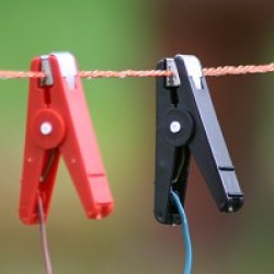 Koltec krokodilklem zwart met RVS bek (per stuk)