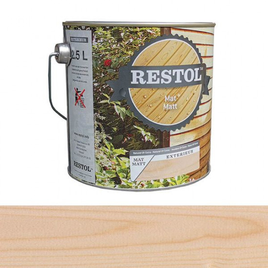 Restol houtolie (2,5 Ltr.) MAT Naturel UV Extra