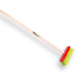 Kinderbezem rood met getailleerde steel