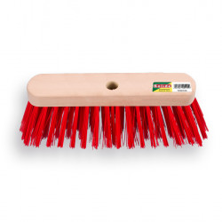 Solide straatbezem 29 cm. rood PPN