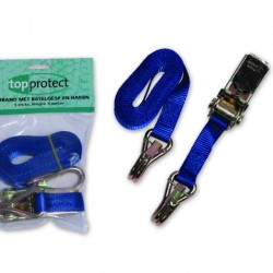 Spanband 35 mm. met ratelgesp en haken 6 mtr.