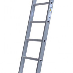 Solide enkele ladder 8 sporten zwaar rechte bomen gecoat