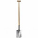 Sneeboer border spade (RVS) met steps 90 cm steel (3051)