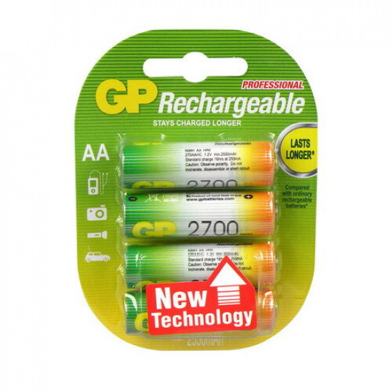 Oplaadbare batterijen HR6 (AA) GP 4 st. 2700 mAh 1,2Volt