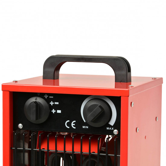 Industriële kachel 3000W rood/zwart