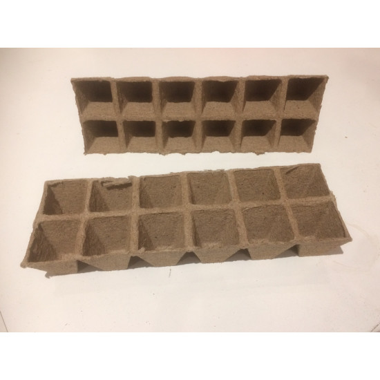 Jiffy pot strip (6 x 2 st.) 5 x 5 cm. Jiffy pot strip (6 x 2 st.) 5 x 5 cm.