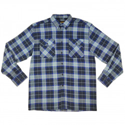 Storvik flanel overhemd ruit 1-2 blauw maat XXL