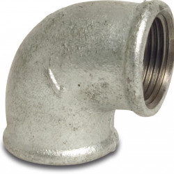 Knie verzinkt 1/2" binnendraad 90°