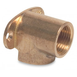 Proftec muurplaat messing 3/4" binnendraad 90°