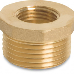 Verloopring messing 3/4" x 1/2" buitendraad x binnendraad