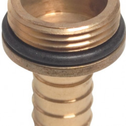 Vaareind Messing 1/2" x 12 mm buitendraad x slangtule met O-ring