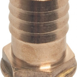 Vaareind Messing 3/4" x 25 mm buitendraad x slangtule