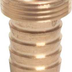 Vaareind Messing 3/4" x 20 mm buitendraad x slangtule