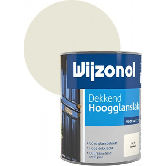 Wijzonol Hoogglanslak dekkend (750 ml) roomwit (9235)