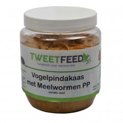 Tweetfeed Pindakaaspot kunststof naturel 350 gram.