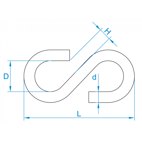 S-haak verzinkt (25 mm.)