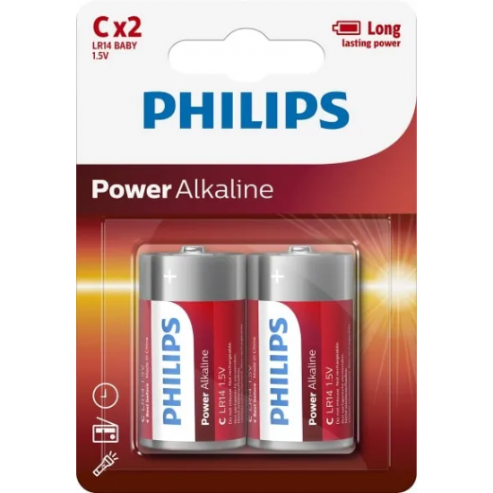 Philips Batterijen LR14 alkaline (2 st.)