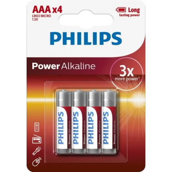 Philips batterijen LR03/AM4 (AAA)