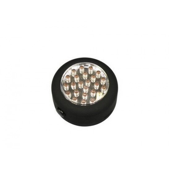 Ledget werklamp rond 24 leds zwart