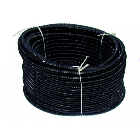 Vijverslang spiraal (zwart) 25 mm. (p/mtr.)