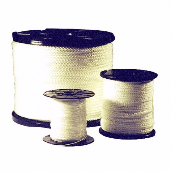 Touw nylon met kern (wit) 2 mm (per meter)