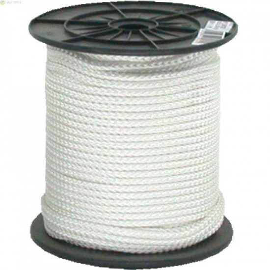 Touw nylon met kern (wit) 2,5 mm (per meter)