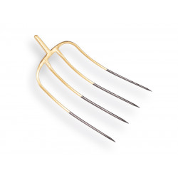 Mestvork 4 tands met stift brons