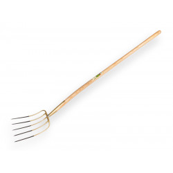 Mestvork 5 tands brons met 135 cm. steel