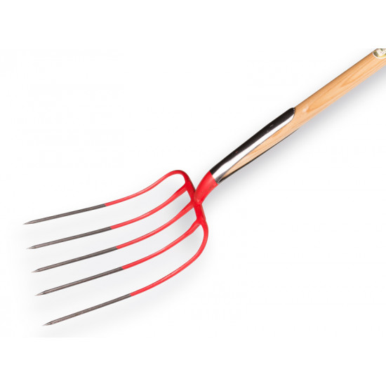 Mestvork 5 tands dubbele veer en 90 cm steel Mestvork 5 tands dubbele veer en 90 cm steel